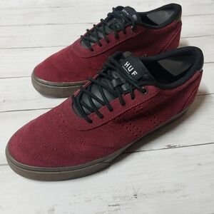 Huf Skateboard Shoes Men 8.5 Huf Worldwide Footwear Skate Sneakers Suede Low Top